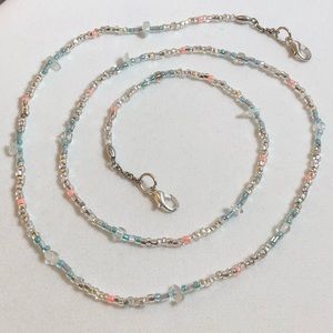 Hang Around Neck Chain Quartz Beads For Face Mask